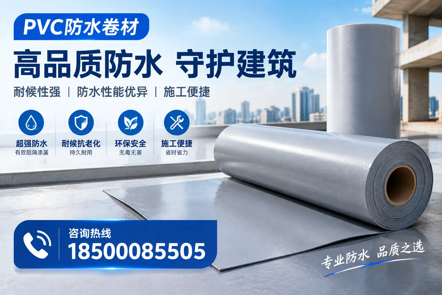 PVC防水卷材的防水效果评测，适合黄石的科学依据